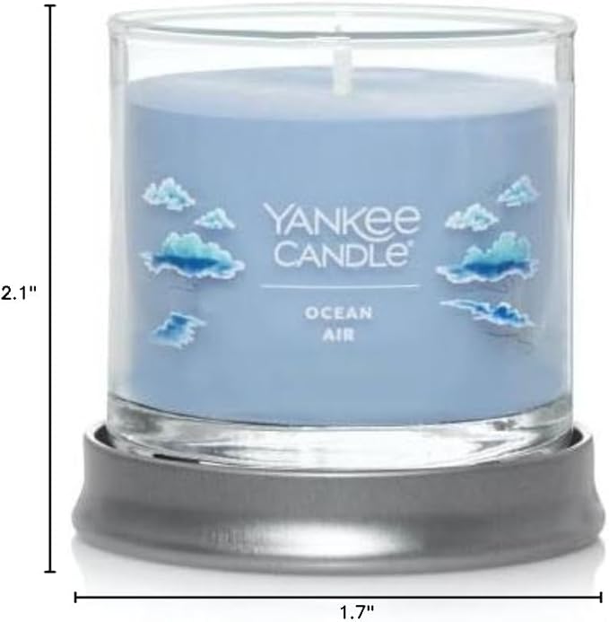 Yankee Candle Small Tumbler Scented Single Wick Jar Candle, Ocean Air, Over 20 Hours of Burn Time, 4.3 Ounce (Pack of 2)