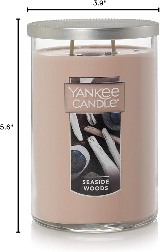 Yankee Candle, Seaside Woods Scented Candle, 22oz Large 2-Wick Tumbler with up to 110 Hour Burn Time