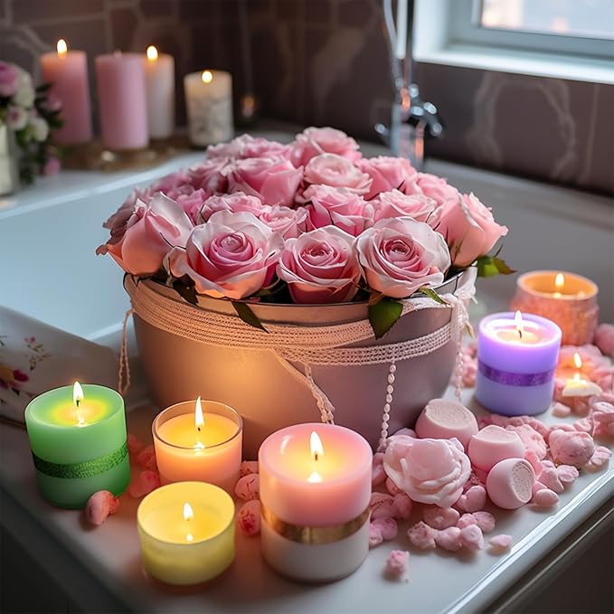 Candle Dye - 32 Colors Candle Wax Dyes, Highly Concentrated Candle Color Dye, Oil-Based Liquid Candle Dye for Soy Wax, Candle Making - 5ml Each