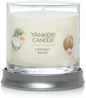 Yankee Candle Small Tumbler Scented Single Wick Jar Candle, Coconut Beach, Over 20 Hours of Burn Time, 4.3 Ounce (Pack of 4)
