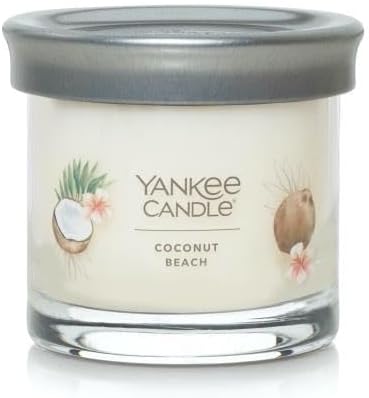 Yankee Candle Small Tumbler Scented Single Wick Jar Candle, Coconut Beach, Over 20 Hours of Burn Time, 4.3 Ounce (Pack of 4)