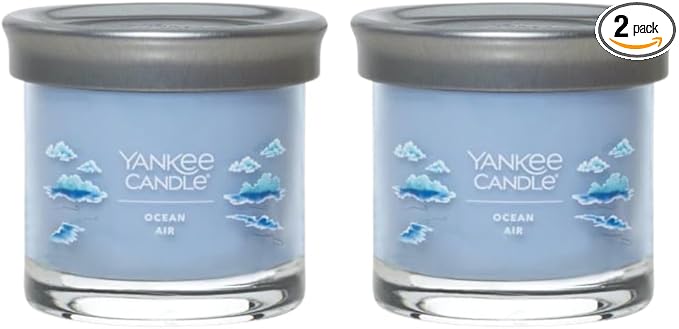 Yankee Candle Small Tumbler Scented Single Wick Jar Candle, Ocean Air, Over 20 Hours of Burn Time, 4.3 Ounce (Pack of 2)