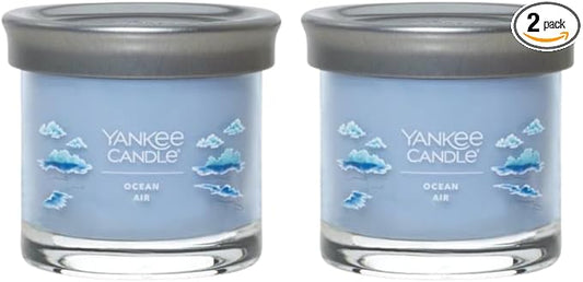 Yankee Candle Small Tumbler Scented Single Wick Jar Candle, Ocean Air, Over 20 Hours of Burn Time, 4.3 Ounce (Pack of 2)