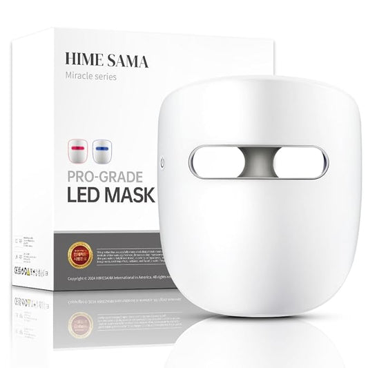 Led Face Mask, Red Light Mask for Face, Infrared, Red & Blue Light Mask for Skin Care, Wrinkle Reduction, Wireless Face Mask. (Miracle MAX RB-030)