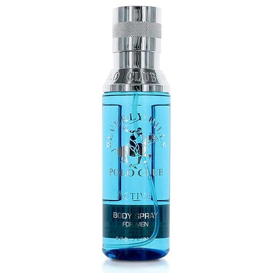 Beverly Hills Polo Club Body Spray for Men - BHPC Active - Notes of Citrus with Fresh, Clean & Sporty Scent - Long Lasting Body Mist Cologne - Ideal Gift for Him, 6oz