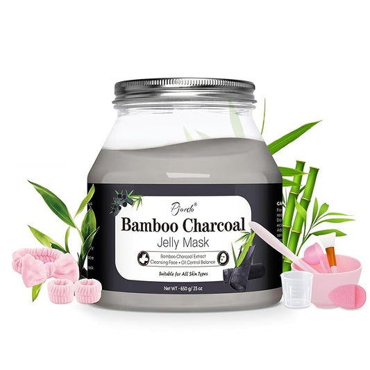 Powder Jelly Mask for Facials Professional, Peel Off Facial Mask for Hydrating & Moisturizing, Hydrojelly Mask for Women Men Skin Care, Home DIY Spa Use for All Skin with Bamboo Charcoal