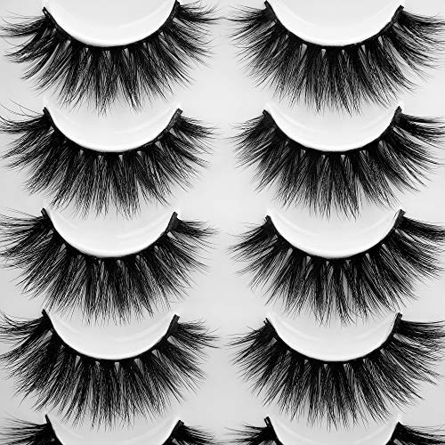 Lanflower False Eyelashes 20 Pairs 4 Styles Fluffy Long Dramatic Lashes Pack Wholesale Bulk Fake Faux Mink Lashes