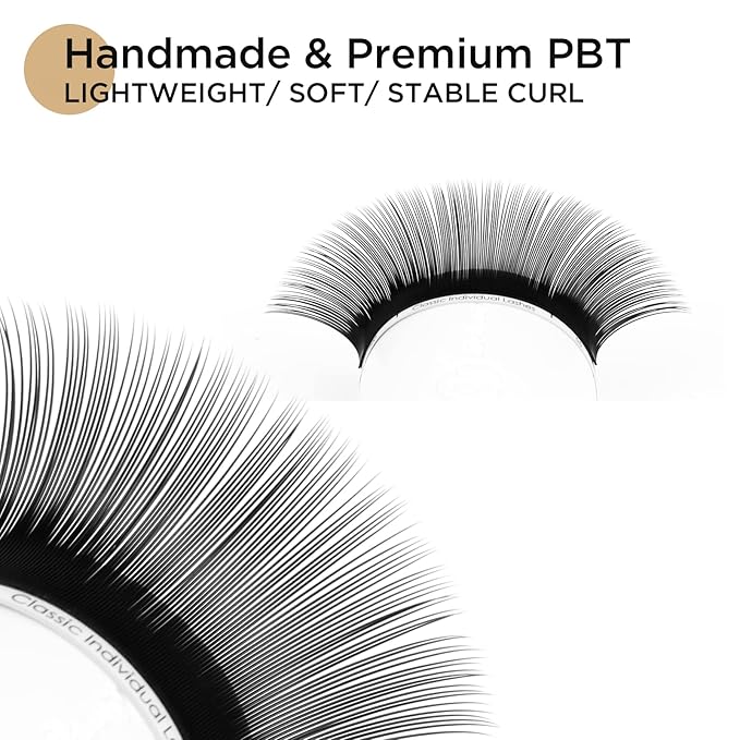 LASHVIEW Eyelash Extensions,Individual Lashes, Premium Single &Classic Lashes,0.18 Thickness C Curl 15-20mm Mixed Tray,Natural Semi Permanent Eyelashes,Soft Application-Friendly,Mink Lashes