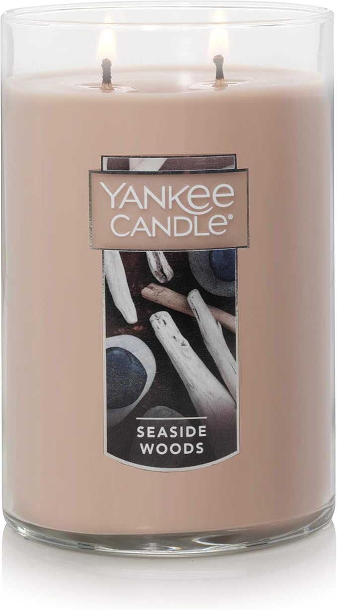 Yankee Candle, Seaside Woods Scented Candle, 22oz Large 2-Wick Tumbler with up to 110 Hour Burn Time