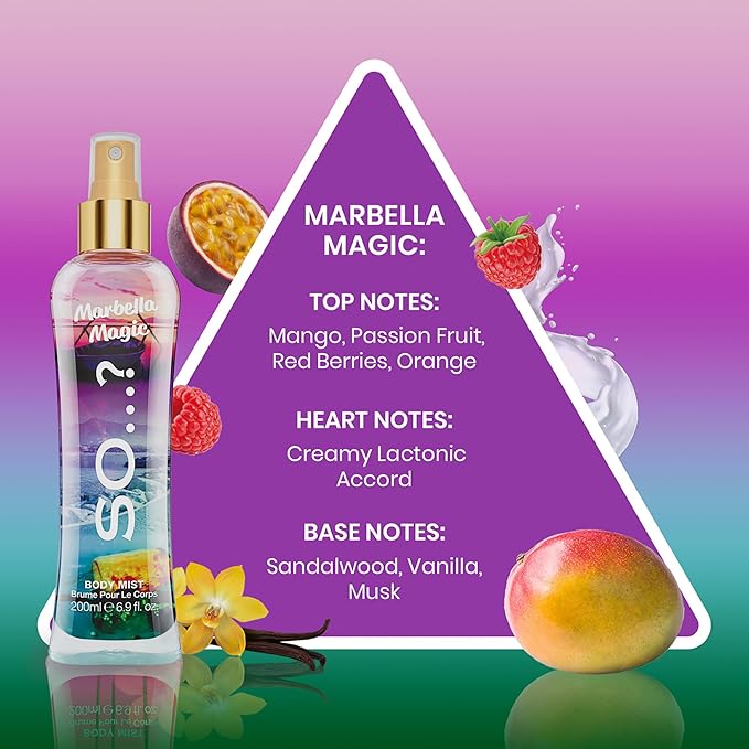 Marbella Magic Body Mist by So…? for Women - 6.9 oz Body Mist - Pack of 2