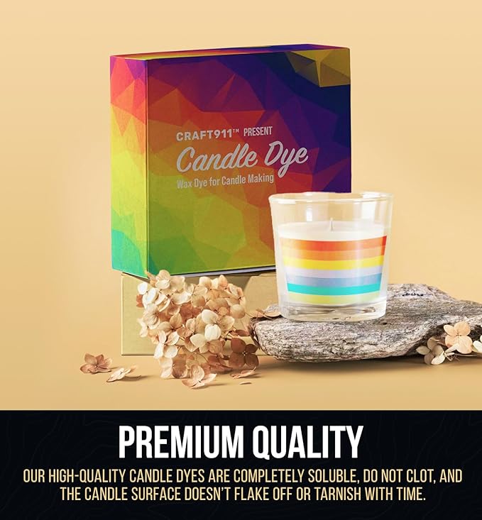 Candle Color Dye - 24 Colors (3g Each) for Soy Wax Candle Making | Natural Cosmetic Grade Dyes