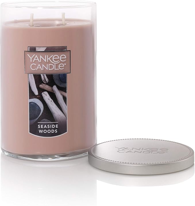 Yankee Candle, Seaside Woods Scented Candle, 22oz Large 2-Wick Tumbler with up to 110 Hour Burn Time
