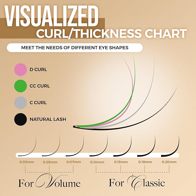 LASHVIEW 0.20 Thickness C Curl11mm Silk Fake Eyelash Extensions Natural Thick Lashes Semi-Permanent Individual Eyelashes Application for Professional Salon Use