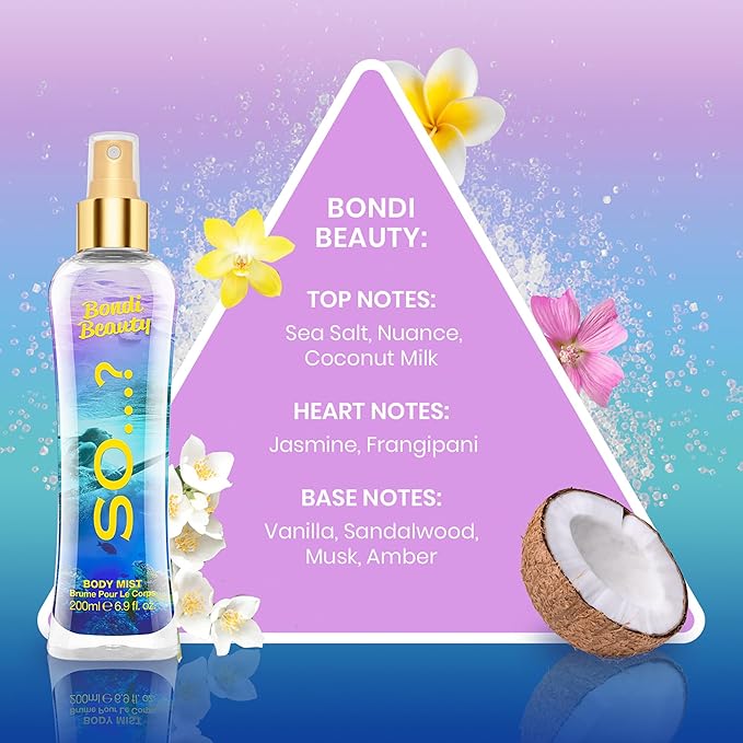 Bondi Beauty Body Mist by So…? for Women - 6.9 oz Body Mist - Pack of 3