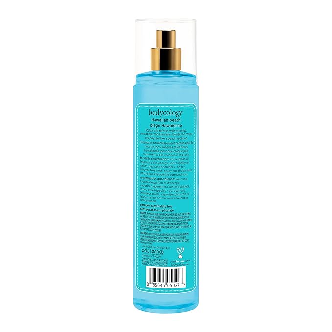 Bodycology Long-Lasting Fragrance Body Mist, Hawaiian Beach, 8 fl oz