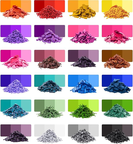 Candle Color Dye - 24 Colors (3g Each) for Soy Wax Candle Making | Natural Cosmetic Grade Dyes