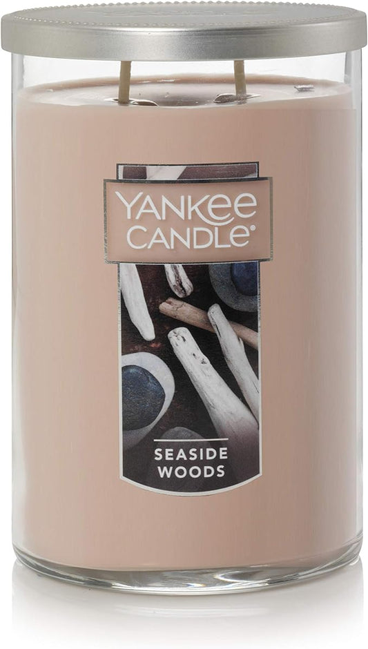 Yankee Candle, Seaside Woods Scented Candle, 22oz Large 2-Wick Tumbler with up to 110 Hour Burn Time