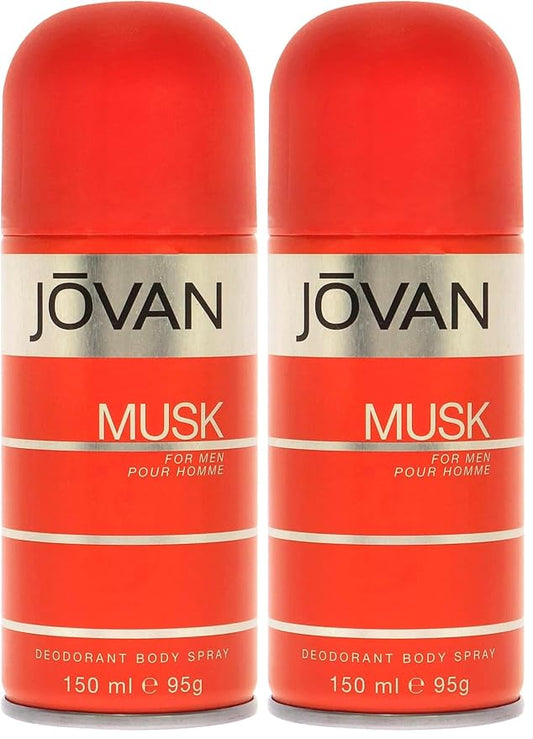 Jovan Musk by Jovan for Men - 5 oz Deodorant Spray (Pack of 2)