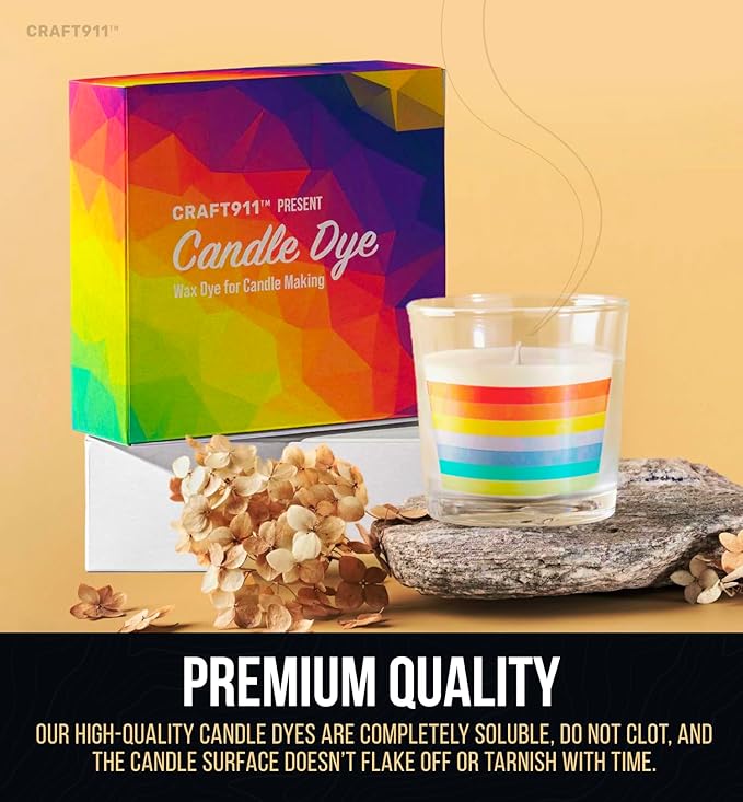 Candle Color Dye for Soy Wax - 16 Colors (3g Each) Candle Wax Dye for Candle Making | Natural Cosmetic Grade Candle Dyes for Candle Making | Candle Dye