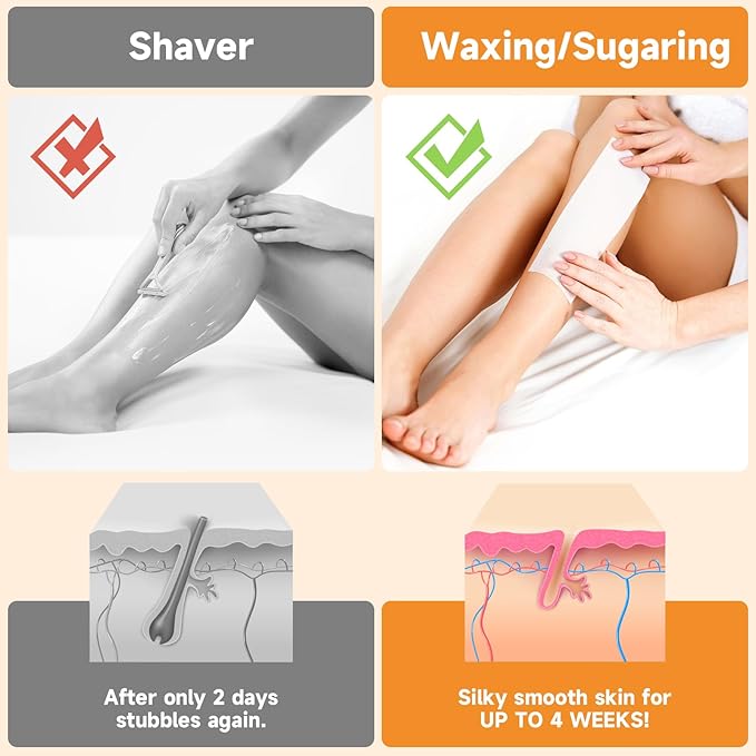 300 Pcs Non Woven Wax Strips,Body and Facial Wax Strips for hair removal,Professional waxing strips without wax(2.8''x 7.9'' and 1.4''x 3.9'')