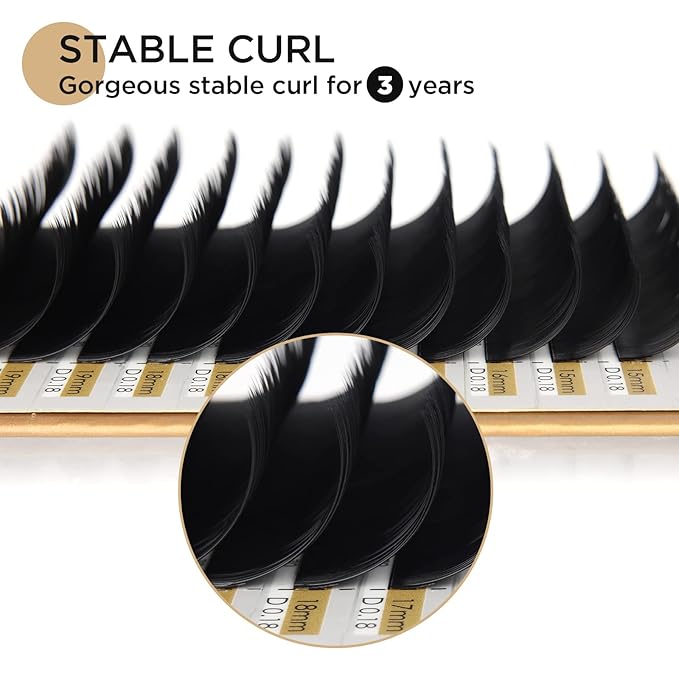 LASHVIEW Eyelash Extensions,Individual Lashes, Premium Single &Classic Lashes,0.18 Thickness C Curl 15-20mm Mixed Tray,Natural Semi Permanent Eyelashes,Soft Application-Friendly,Mink Lashes