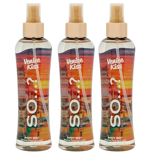 Venice Kiss Body Mist by So…? for Women - 6.9 oz Body Mist - Pack of 3