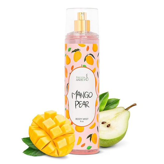 Freida and Joe Exquisite Body Spray Mango Pear Scent: Luxury Women's Perfume Fragrance Body Mist Spray - Ideal for Special Occasions - 8 oz Fine Mist Spray Bottle Gift – Mother's Day Gift for Mom