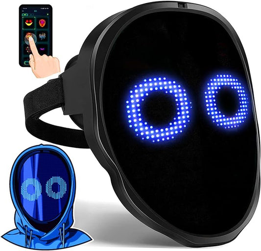Gootus Face Transforming LED Mask with App Controlled - Halloween Costumes for Kids, Light Up Mask with Gesture Sensing, Boys Toys Gifts for Birthday Costume Christmas