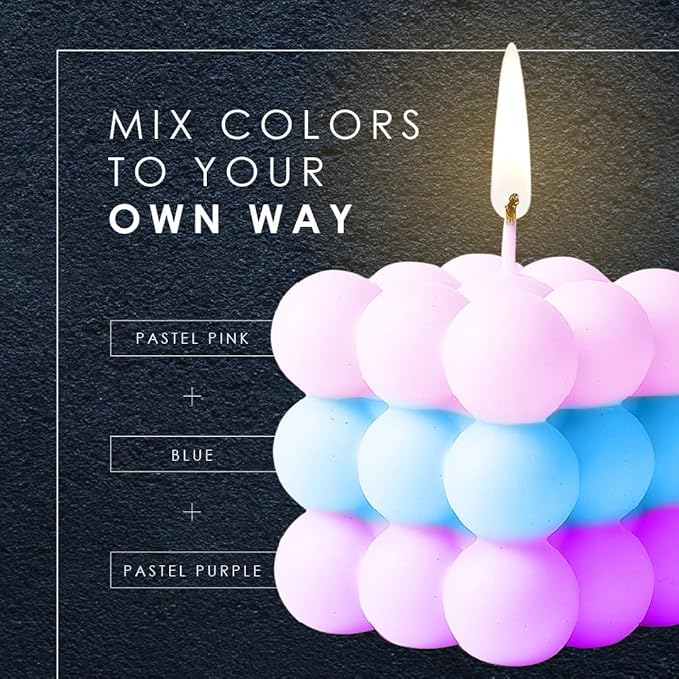 Wax Dyes for Candle Making - 16 Colors Set of Candle Wax Dyes - Candle Color Dye for Soy Wax - Candle Dye for Soy Candle Making - Color for Candle Making 0.2 oz