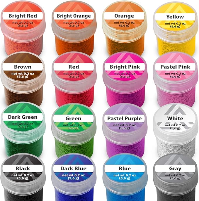 Wax Dyes for Candle Making - 16 Colors Set of Candle Wax Dyes - Candle Color Dye for Soy Wax - Candle Dye for Soy Candle Making - Color for Candle Making 0.2 oz