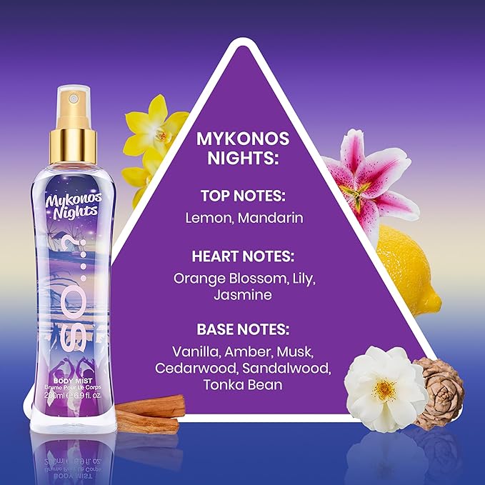 Mykonos Nights Body Mist by So…? for Women - 6.9 oz Body Mist - Pack of 2