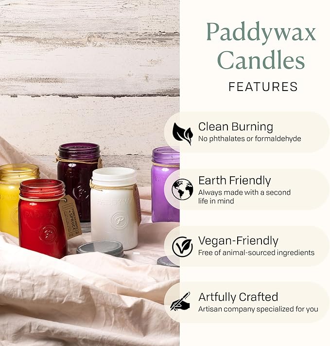 Paddywax Scented Candles Relish Collection Soy Wax Artisan Candle in Glass Jar with Lid, 9.5-Ounce, Pumpkin + Spice