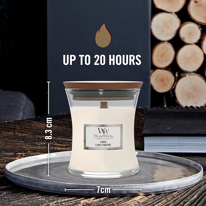 WOODWICK Candle Small Linen