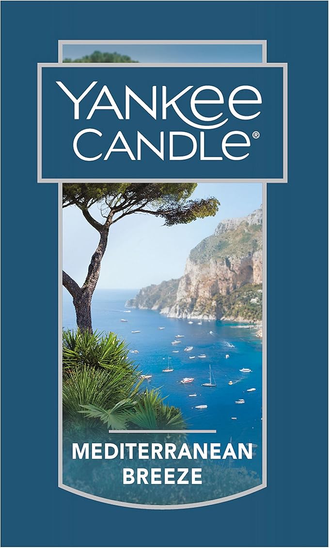 Yankee Candle Mediterranean Breeze Scented Classic 22oz Large Jar Single Wick Candle Over 110 Hours of Burn Time Paraffin-Grade Wax