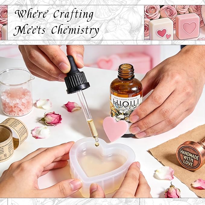HIQILI Rose Fragrance Oil for Candle, Soap & Perfume Making, Essential Oil for Diffuser, Aromatherapy, Add to Home Cleaning Spray - 1 Fl Oz