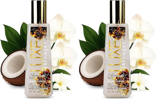 Luxe Perfumery Shimmer Body Mist, Sugared Orchid, 8.0 fl oz (Pack of 2)