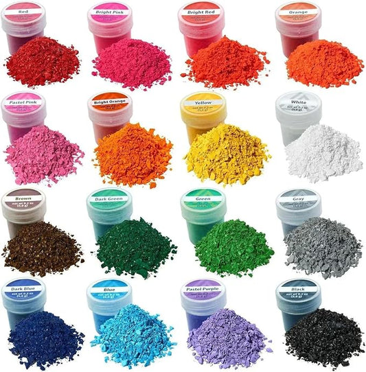 Wax Dyes for Candle Making - 16 Colors Set of Candle Wax Dyes - Candle Color Dye for Soy Wax - Candle Dye for Soy Candle Making - Color for Candle Making 0.2 oz
