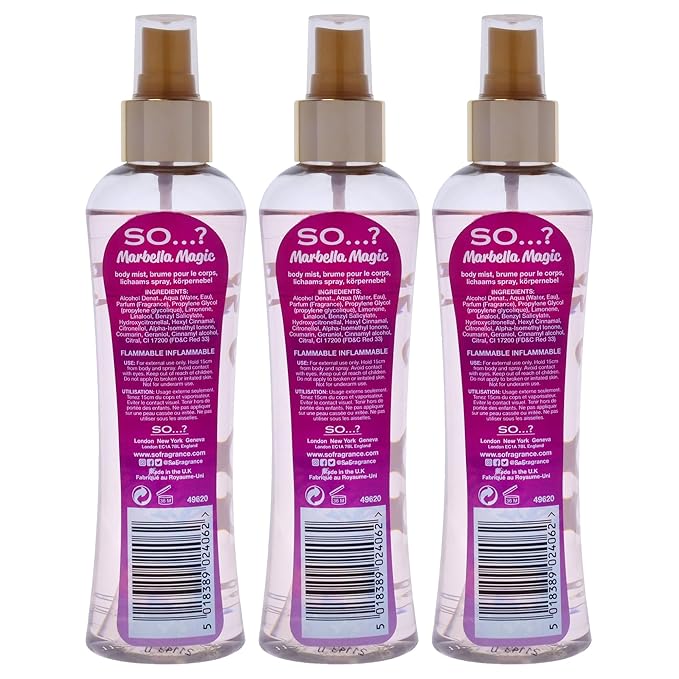 Marbella Magic Body Mist by So…? for Women - 6.9 oz Body Mist - Pack of 3