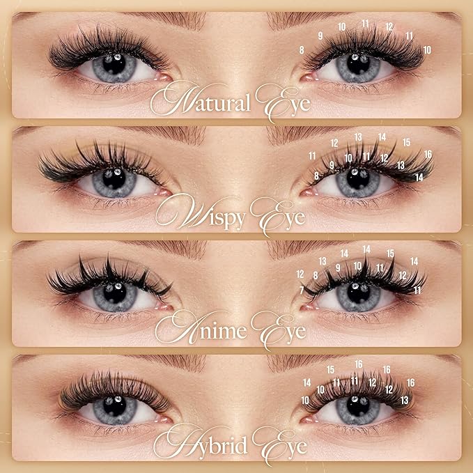 LASHVIEW 0.20 Thickness C Curl11mm Silk Fake Eyelash Extensions Natural Thick Lashes Semi-Permanent Individual Eyelashes Application for Professional Salon Use
